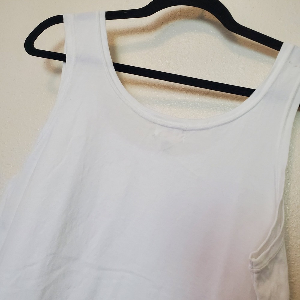 J. Crew Womens White 100% Cotton Scoop Neck Tank Dress Size Large Layering Basic - Picture 9 of 16